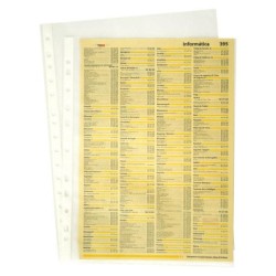 Funda porta documentos Grafoplás - Multitaladro - PP - 50 m - Piel de naranja - Folio - Caja 100 ud