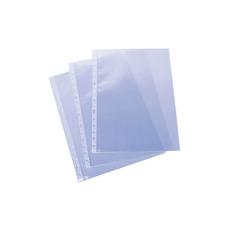 Funda porta documentos Grafoplás - Multitaladro - PP - 70 m - Piel de naranja - A4 - Caja 100 ud Funda porta documentos Grafoplás - Multitaladro - PP - 70 m - Piel de naranja - A4 - Caja 100 ud