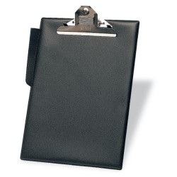 Portablock con pinza y solapa Grafoplas - PVC - Folio - Color negro