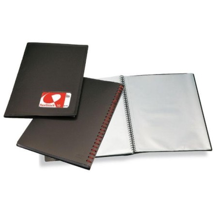 Carpeta de fundas Grafoplás - Espiral oculto - PP - Folio - 10 fundas - Color negro