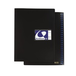 Carpeta de fundas Grafoplás - Espiral oculto - PP - Folio - 50 fundas - Color negro