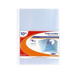 Recambio carpeta de fundas extraíbles Grafoplás - 10 fundas - PP - 80 micras - A4