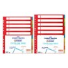 Separadores para fundas Grafoplás - Multitaladro - PP - A4 - 10 posiciones - Colores surtidos