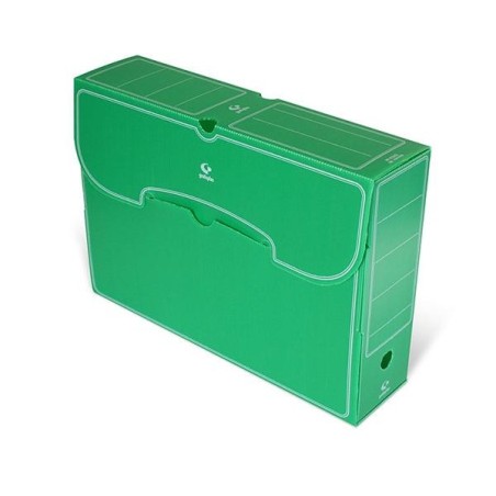Caja archivo definitivo Grafoplás - PP - Folio - Lomo 95 mm - Color verde