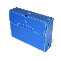 Caja archivo definitivo Grafoplás - PP - Folio - Lomo 95 mm - Color azul