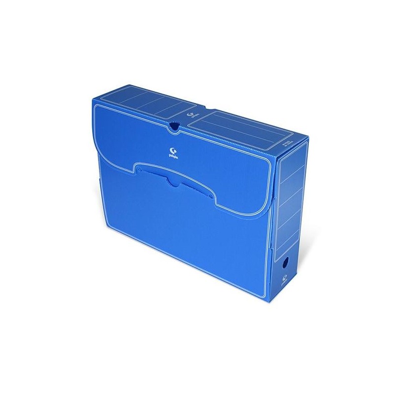 Caja archivo definitivo Grafoplás - PP - Folio - Lomo 95 mm - Color azul