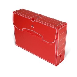 Caja archivo definitivo Grafoplás - PP - Folio - Lomo 95 mm - Color rojo