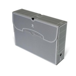 Caja archivo definitivo Grafoplás - PP - Folio - Lomo 95 mm - Color gris