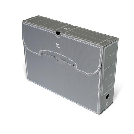 Caja archivo definitivo Grafoplás - PP - Folio - Lomo 95 mm - Color gris