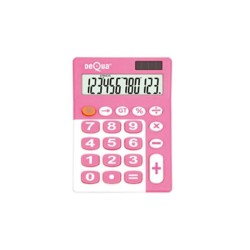 Calculadora sobremesa Dequa - 12 dígitos -Color rosa