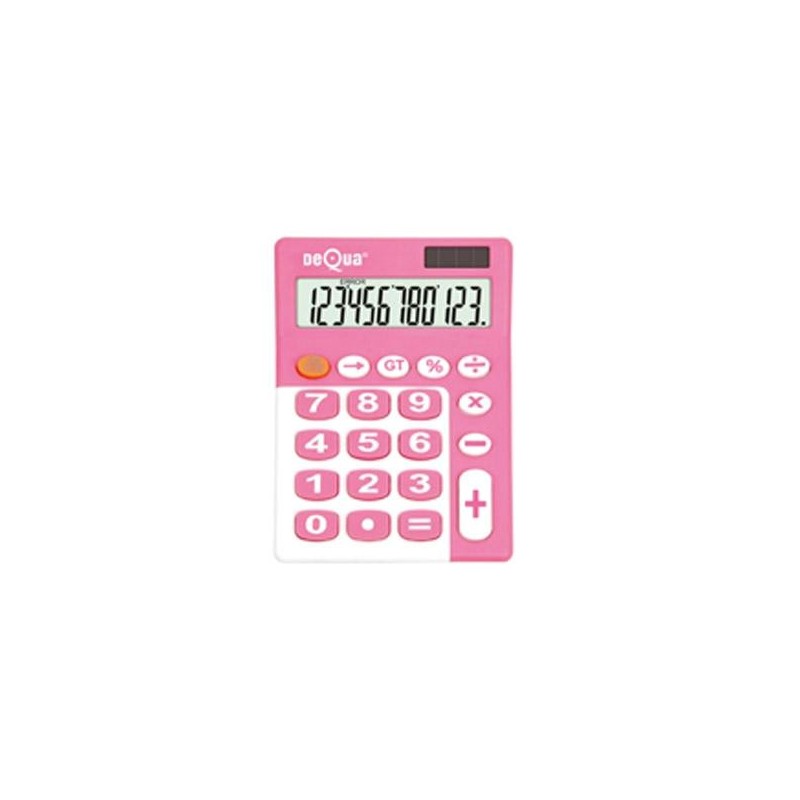 Calculadora sobremesa Dequa - 12 dígitos -Color rosa