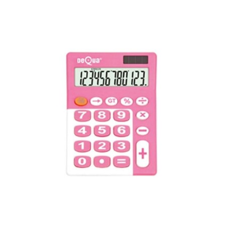 Calculadora sobremesa Dequa - 12 dígitos -Color rosa