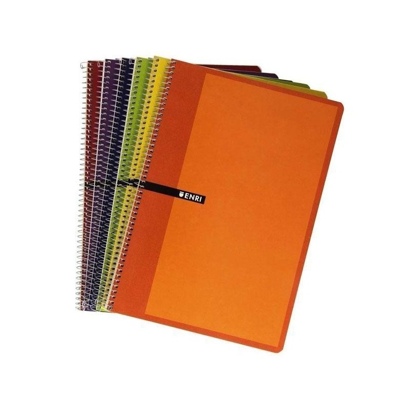 Cuaderno Enri - Espiral - Cartón contracolado - Folio - Pauta 3 mm - 80 hojas - 60 g - Colores surtidos Cuaderno Enri - Espiral - Cartón contracolado - Folio - Pauta 3 mm - 80 hojas - 60 g - Colores surtidos