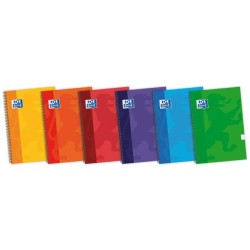 Cuaderno Oxford - Espiral - Cartón extra duro - Cuarto - 4x4 - 80 hojas - 90 g - Colores surtidos