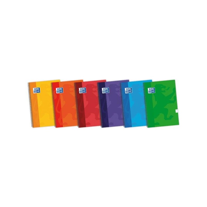 Cuaderno Oxford - Espiral - Cartón extra duro - Cuarto - 4x4 - 80 hojas - 90 g - Colores surtidos Cuaderno Oxford - Espiral - Cartón extra duro - Cuarto - 4x4 - 80 hojas - 90 g - Colores surtidos