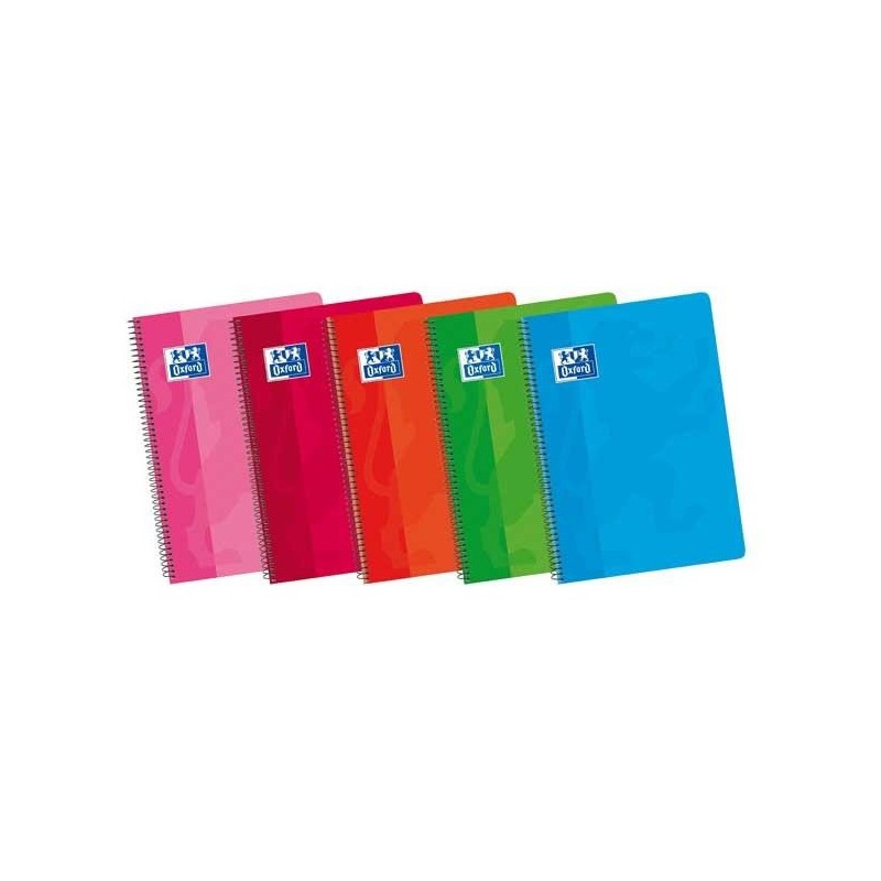 Cuaderno Oxford - Espiral - Cartón - Cuarto - 4x4 - 80 hojas - 90 g - Colores surtidos