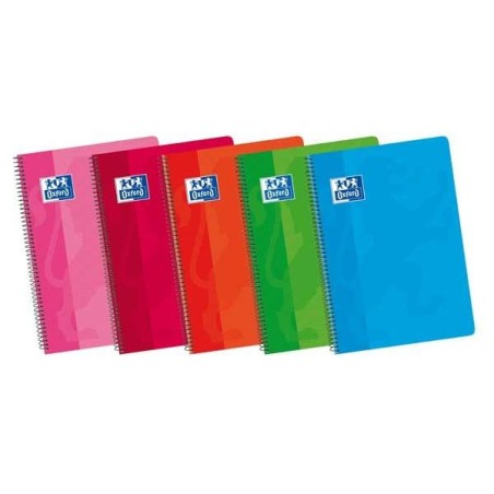Cuaderno Oxford - Espiral - Cartón - Cuarto - 4x4 - 80 hojas - 90 g - Colores surtidos