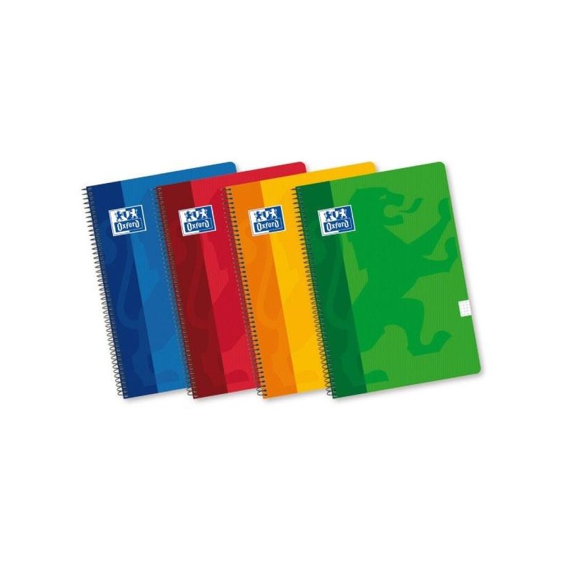 Cuaderno Oxford - Espiral - Cartón - Folio - 4x4 - 80 hojas - 90 g - Colores surtidos Cuaderno Oxford - Espiral - Cartón - Folio - 4x4 - 80 hojas - 90 g - Colores surtidos