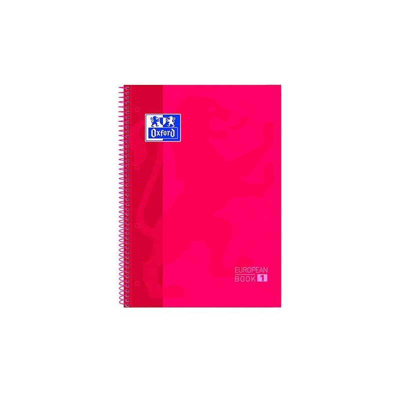 Cuaderno microperforado Oxford - Espiral - Cartón extra duro - A4+ - 5x5 - 4 taladros - 80 hojas - 90 g - Color rojo Cuaderno microperforado Oxford - Espiral - Cartón extra duro - A4+ - 5x5 - 4 taladros - 80 hojas - 90 g - Color rojo