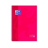 Cuaderno microperforado Oxford - Espiral - Cartón extra duro - A4+ - 5x5 - 4 taladros - 80 hojas - 90 g - Color rojo