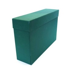 Caja de transferencias Elba - Cartón forrado - Folio apaisado - Lomo 100 mm - Color verde