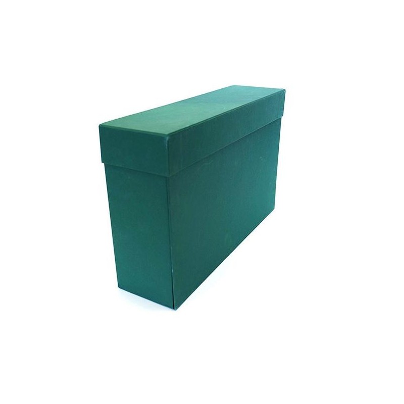 Caja de transferencias Elba - Cartón forrado - Folio apaisado - Lomo 100 mm - Color verde