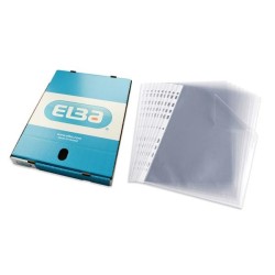 Funda porta documentos Elba - Multitaladro - PP - 90 micras - Piel de naranja - Folio - Caja 100 ud