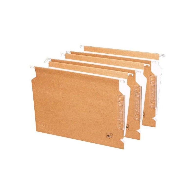 Carpeta colgante Gio - Visor lateral - Kraft bicolor - Varilla metálica - A4 - Lomo en V (PACK INDIVISIBLE DE 25 UNIDADES) Carpeta colgante Gio - Visor lateral - Kraft bicolor - Varilla metálica - A4 - Lomo en V (PACK INDIVISIBLE DE 25 UNIDADES)