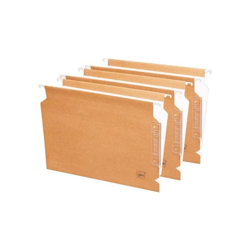 Carpeta colgante Gio - Visor lateral - Kraft bicolor - Varilla metálica - Folio - Lomo en V (PACK INDIVISIBLE DE 25 UNIDADES) Carpeta colgante Gio - Visor lateral - Kraft bicolor - Varilla metálica - Folio - Lomo en V (PACK INDIVISIBLE DE 25 UNIDADES)