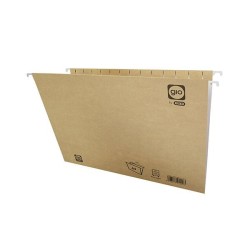 Carpeta colgante Gio - Visor superior - Kraft bicolor - Varilla metálica - A4 - Lomo en V (PACK INDIVISIBLE DE 25 UNIDADES)