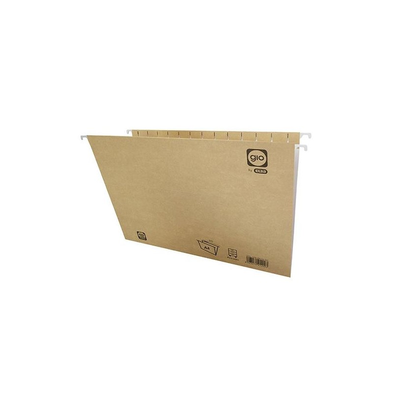 Carpeta colgante Gio - Visor superior - Kraft bicolor - Varilla metálica - A4 - Lomo en V (PACK INDIVISIBLE DE 25 UNIDADES)