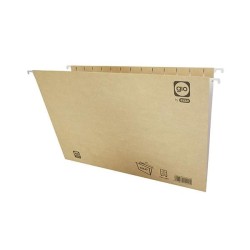 Carpeta colgante Gio - Visor superior - Kraft bicolor - Varilla metálica - Folio - Lomo en V (PACK INDIVISIBLE DE 25 UNIDADES)