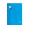 Cuaderno microperforado Oxford - Espiral - Cartón extra duro - A4+ - 5x5 - 4 taladros - 80 hojas - 90 g - Color turquesa