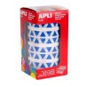 Gomets triangulares Apli - 10,5 x 10,5 x 10,5 mm - Color azul - Rollo 6136 ud