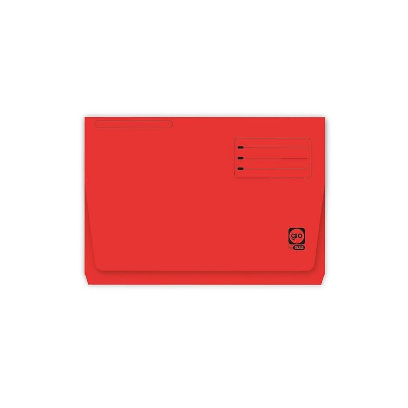Subcarpeta bolsillo Gio - Folio - 320 g - Color rojo (PACK INDIVISIBLE DE 25 UNIDADES)