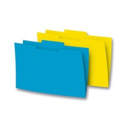 Subcarpeta con pestaña Gio - Folio - 250 g - Color amarillo caña - Pestaña central (PACK INDIVISIBLE DE 50 UNIDADES)