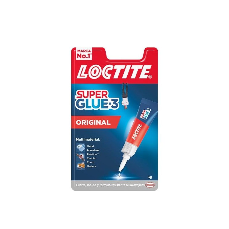 Tubo pegamento Loctite Super Glue 3 Original - 3 g