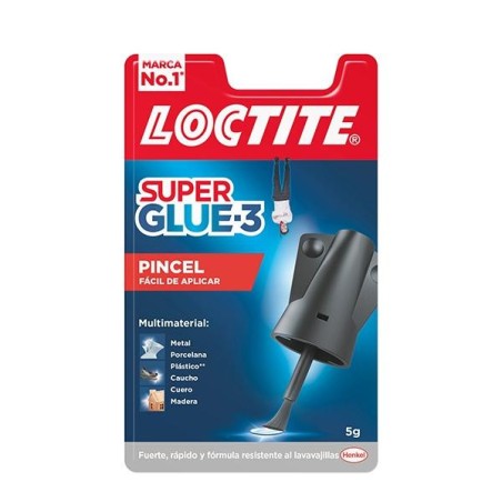 Tubo pegamento Loctite Super Glue 5 Con Pincel - 5 g