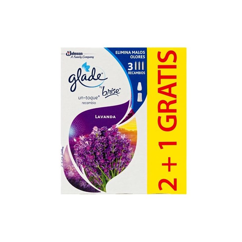 Absorbe olores Glade 2 recambios + 1 gratis 10 ml lavanda