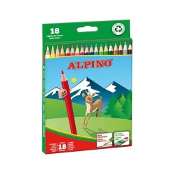 Lápiz de color Alpino - 3 mm - Colores surtidos - Estuche 18 ud