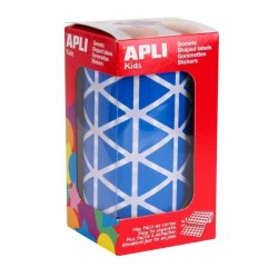 Gomets triangulares Apli - 20 x 20 x 20 mm - Color azul - Rollo 2832 ud