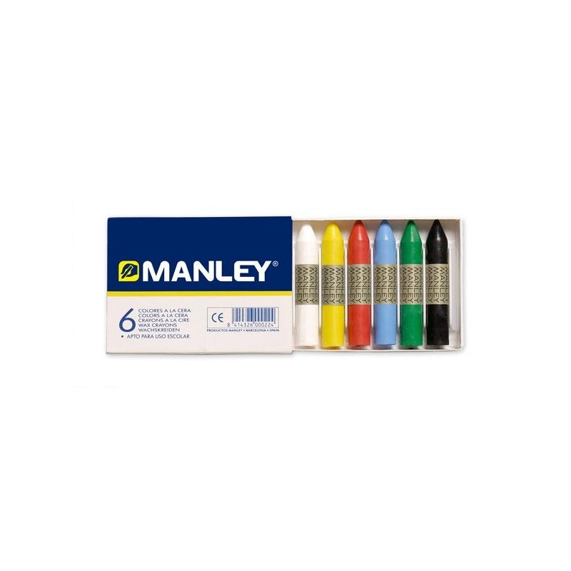 Ceras blandas Manley - Colores surtidos - Estuche 6 ud