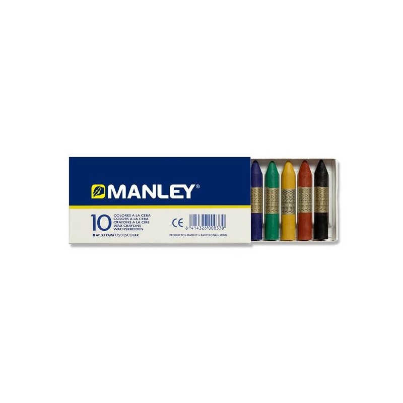 Ceras blandas Manley - Colores surtidos - Estuche 10 ud Ceras blandas Manley - Colores surtidos - Estuche 10 ud