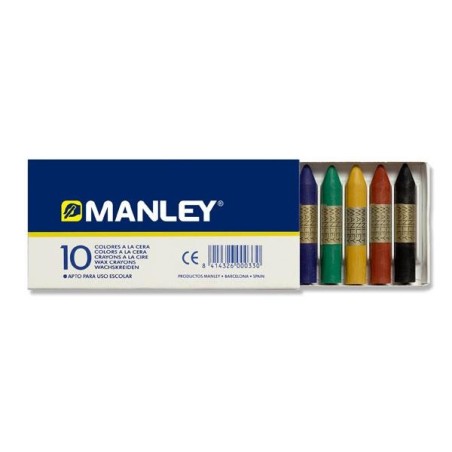 Ceras blandas Manley - Colores surtidos - Estuche 10 ud