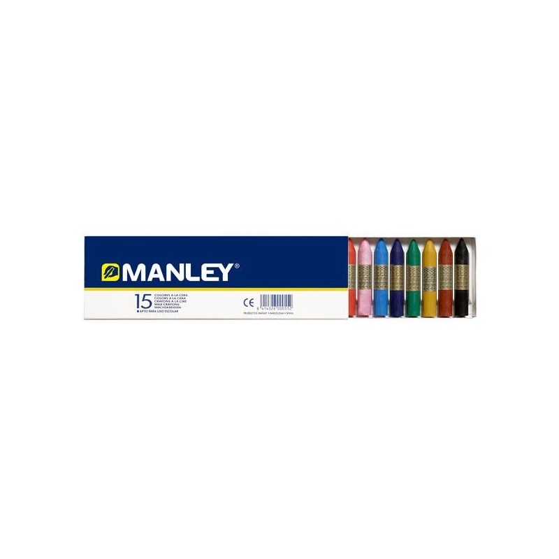 Ceras blandas Manley - Colores surtidos - Estuche 15 ud Ceras blandas Manley - Colores surtidos - Estuche 15 ud