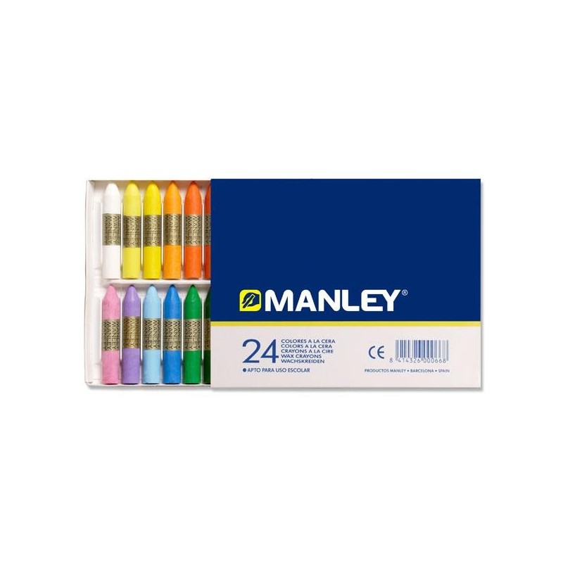 Ceras blandas Manley - Colores surtidos - Estuche 24 ud Ceras blandas Manley - Colores surtidos - Estuche 24 ud