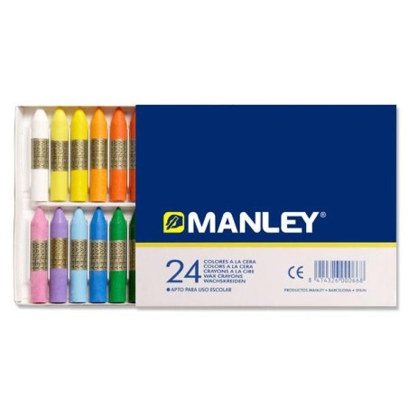 Ceras blandas Manley - Colores surtidos - Estuche 24 ud