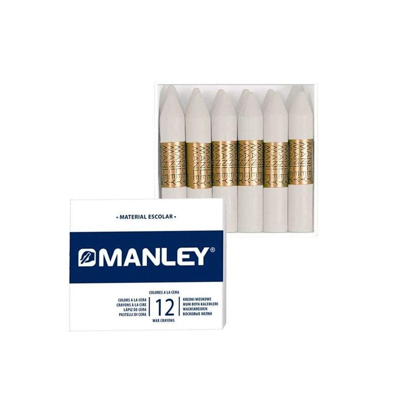 Ceras blandas Manley - Color blanco - Caja 12 ud Ceras blandas Manley - Color blanco - Caja 12 ud