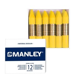 Ceras blandas Manley - Color amarillo - Caja 12 ud