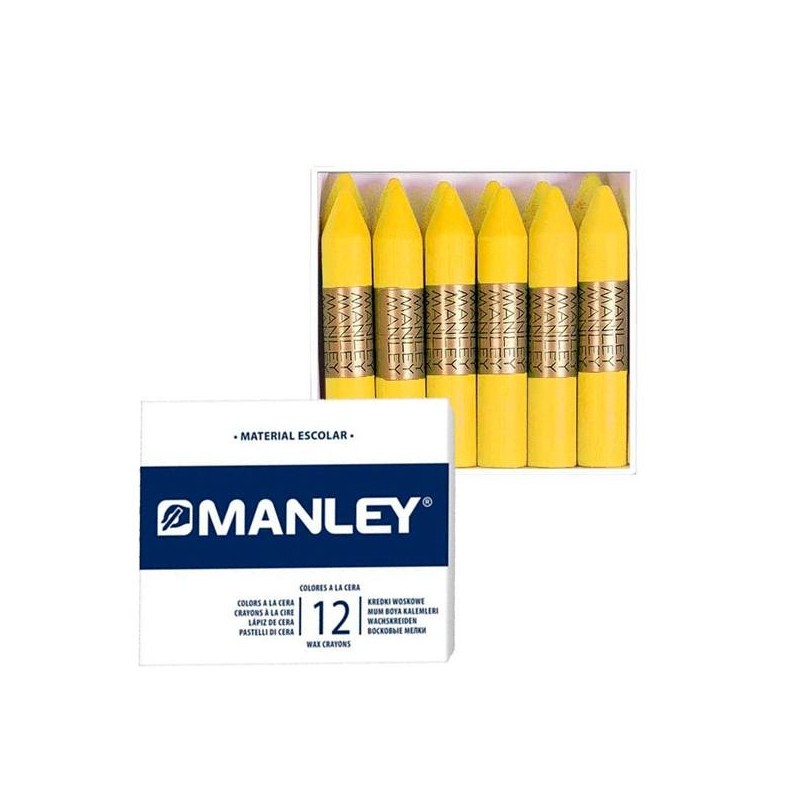 Ceras blandas Manley - Color amarillo - Caja 12 ud Ceras blandas Manley - Color amarillo - Caja 12 ud